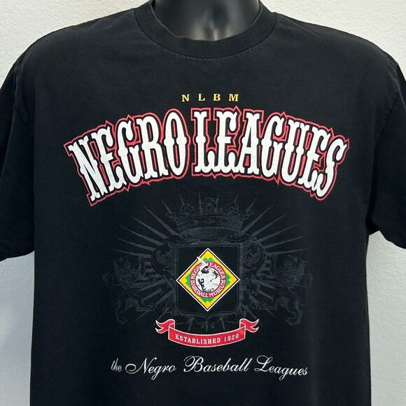 Vintage Y2Ks Negro Leagues Baseball Museum T Shirt NLBM USA Made Black L Large - Picture 4 of 8